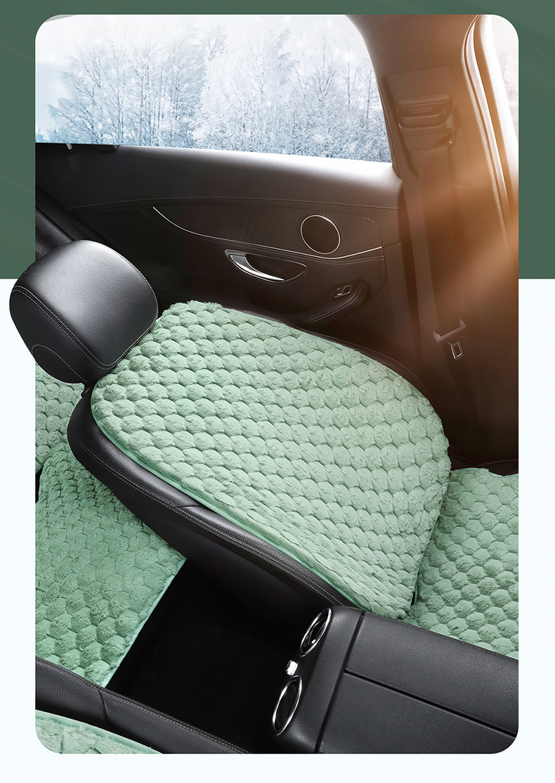 Winter Plush Car Seat Cushion Single Piece Rear Universal Warm Non-Slip