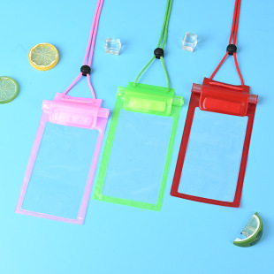 Touch Screen Transparent Sealed Mobile Phone Waterproof Bag Seaside Swimming Rafting Waterproof Cover Hanging Neck Portable Protective Cover Wholesale