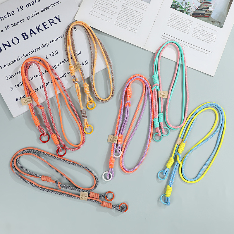 New Mobile Phone Lanyard Diagonal Rope Extended Strap Detachable Contrasting Color Braided Hanging Chain One Rope Three-Purpose Mobile Phone Chain New Mobile Phone Lanyard Diagonal Rope Extended Strap Detachable Contrasting Color Braided Hanging Chain One Rope Three-Purpose Mobile Phone Chain