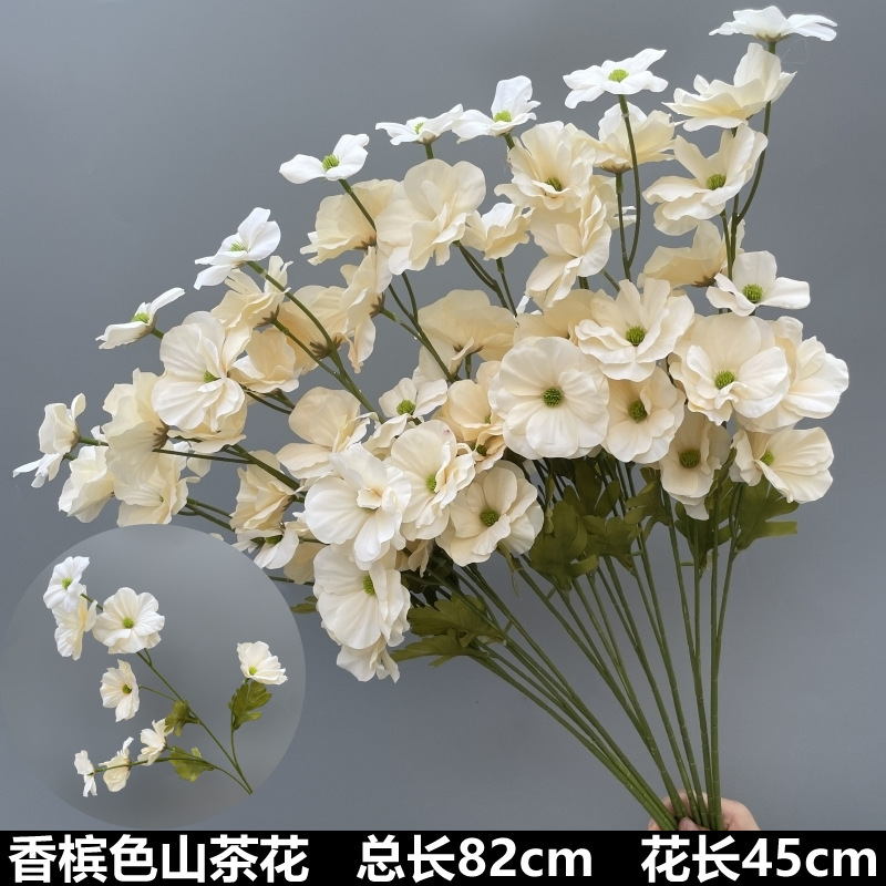 シャンパン色の結婚式の花の花の花の材料の結婚祝いの装飾の花の講堂の装飾の花のプラスチックの花の道は花の造花を導いています。|undefined