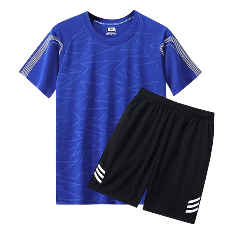 Deportes Camiseta de manga corta pareja mismo verano transpirable ropa de secado rápido de seda de hielo suelto casual traje de entrenamiento físico Delgado