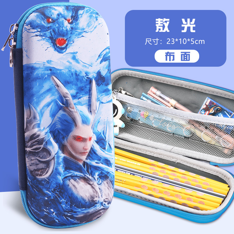 Nueva caja de papelería 3D estereoscópica, bolsas de lápiz para niños de gran capacidad, multifuncional, caja de lápiz EVA, almacenamiento de papelería