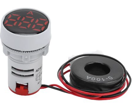 Индикатор сигнала Crystal Film Круглый цифровой дисплей Амперметр AD16-22DSA Красный Зеленый Желтый Синий Белый пять цветов