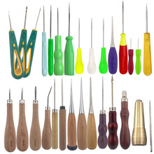 彩色塑料千枚通挑针 多款单葫芦锥子红桃木定位钻钻子双葫芦锥子