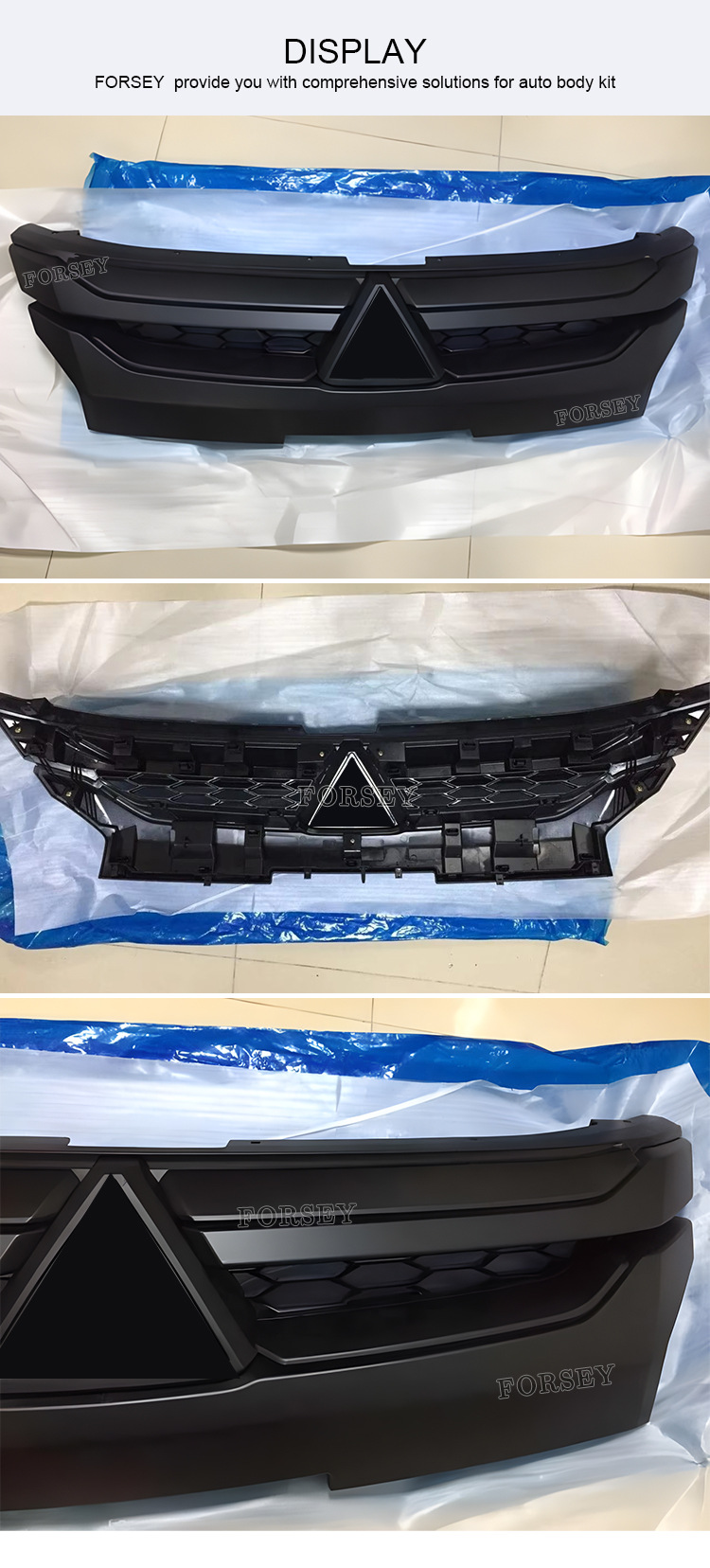 Suitable for 19-22 Mitsubishi Triton L200 modification and upgrade of front grille and front bumper