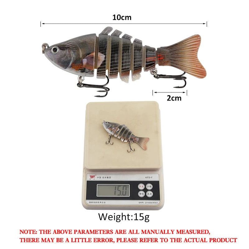 Многосуставная жесткая пластиковая приманка Luya Swimbait, 7-сегментная тонущая приманка для пресной воды, реалистичные цвета