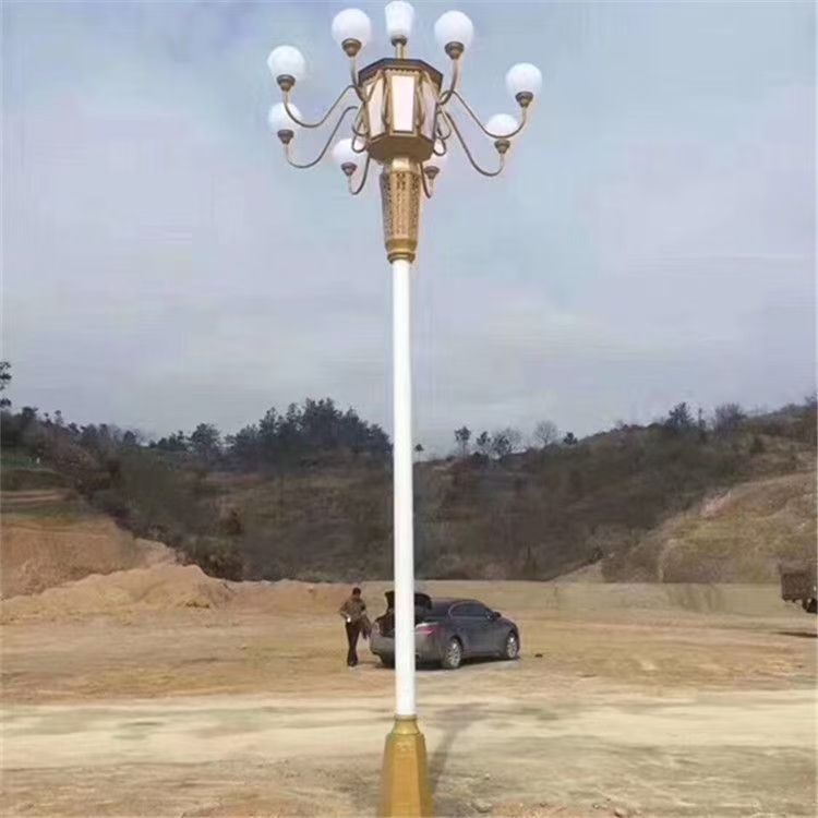 中华灯九头玉兰灯5米6米10米高杆路灯城市景观亮化广场灯