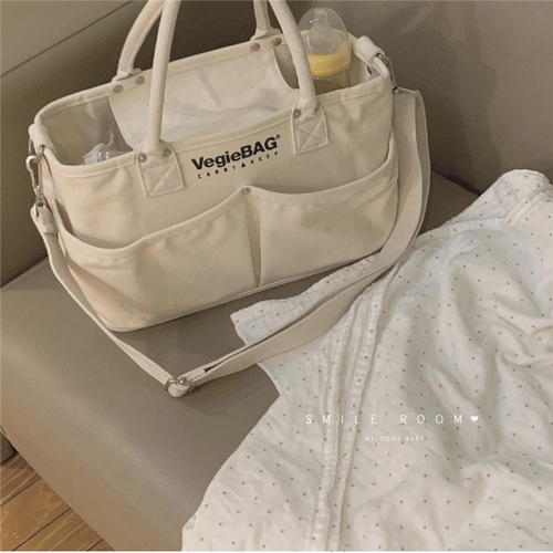 2024 New Japanese Versatile Mummy Mother and Baby Bag Multifunctional Versatile Large Capacity Crossbody Canvas Bag Women’s Tote Bag