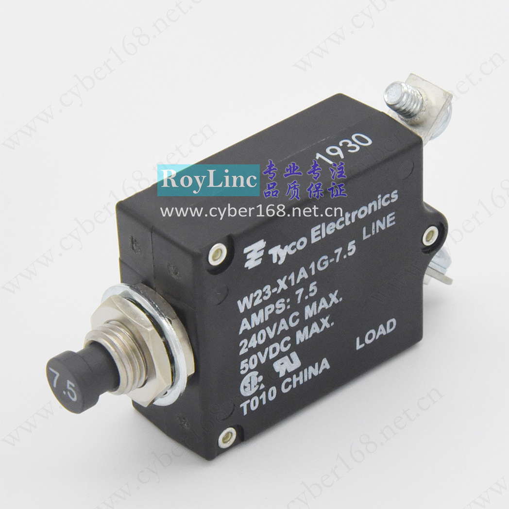 TE W23-X1A1G-7.5 7.5A 7-1393246-7 UL机场设备行李传送带断路器