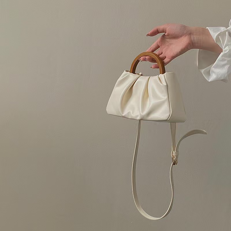 Modische Geraffte Cloud Umhängetasche Für Damen Kleine Handtasche_voghion.com