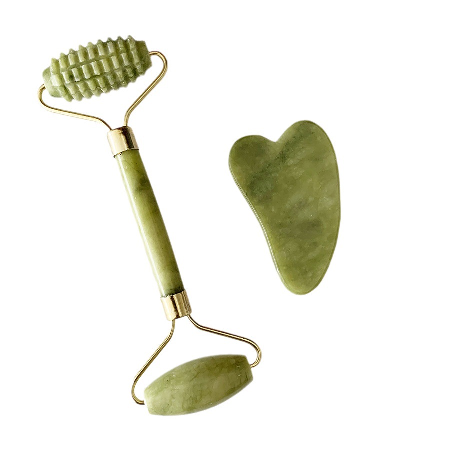 Venta directa de fábrica contenedor americano verde doble espina cuerno raspador verde rodillo de jade de doble cabeza contenedor de jade