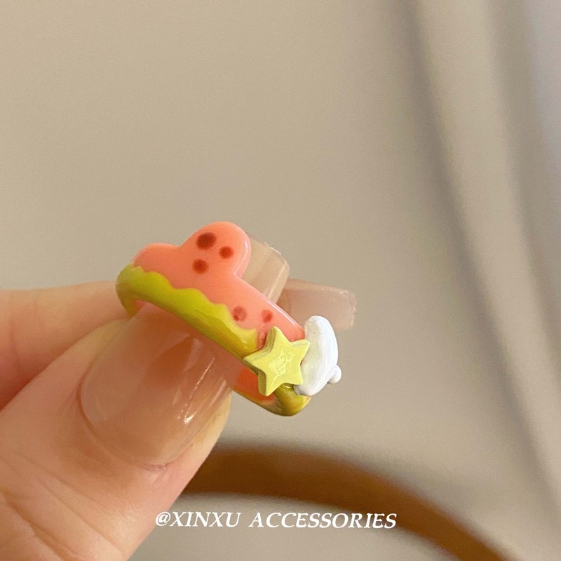 子供のような可愛らしさのダックスフントリング女性用 2025 新しいホットスタイルファッショナブルなパーソナライズされた人差し指リングクリエイティブ多用途リング|undefined