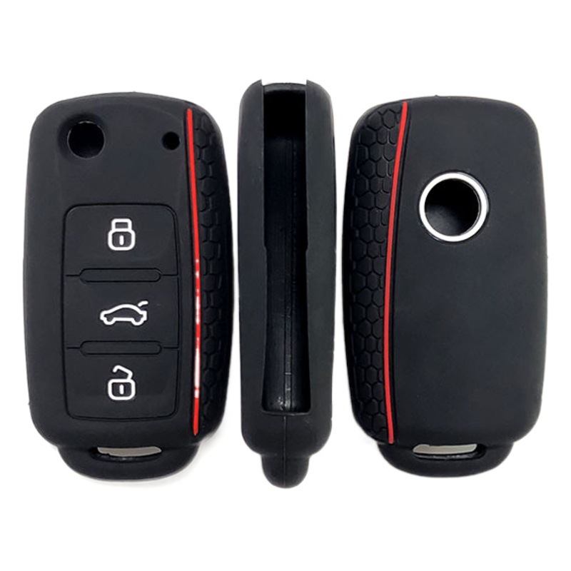 Adecuado para Volkswagen Langyi lingdu nido de abeja patrón de silicona caso Sagitar Polo Golf Jetta hueco clave caso