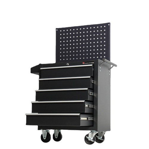 Tool cabinet with five drawers, push-type, for hardware tools, car repair shop, small repair cart, heavy-duty mobile cabinet