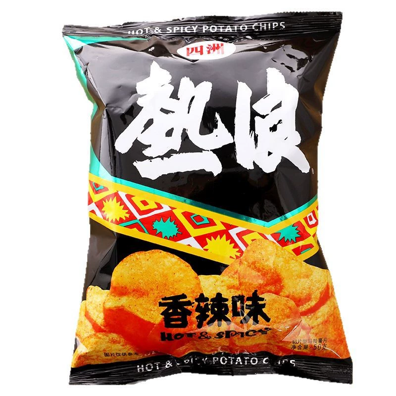 Чипсы из картофеля four continents Heat Wave Big Wave Chips маленькая упаковка интернет-знаменитости закуски craving закуски повседневные 50 г