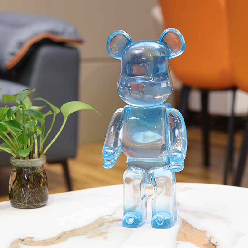 网红摆件积木熊暴力熊店铺客厅落地酒柜电视柜桌面轻奢家居装饰品