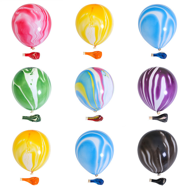 10 pulgadas 12 pulgadas ágata globo fiesta de cumpleaños decoración escena diseño Internet celebridad nubes de colores Esmalte de colores sala de bodas globo