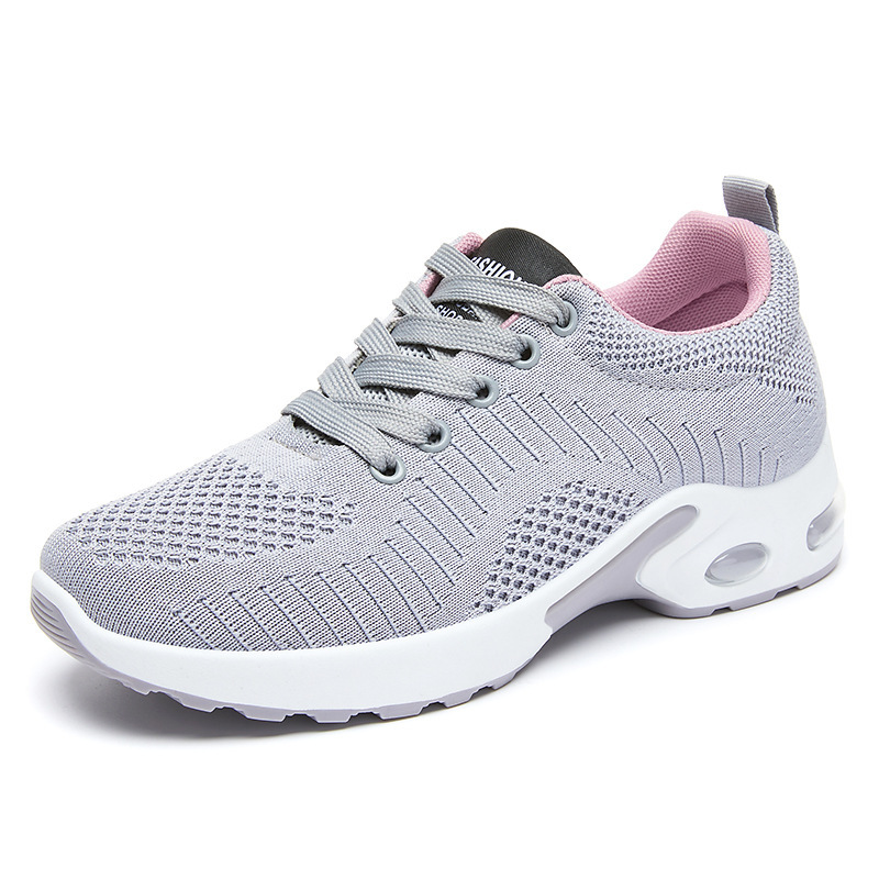 Zapatos de mujer para primavera y otoño, nuevas zapatillas deportivas casuales transpirables de punto, zapatos de mujer de talla grande, zapatillas versátiles para correr.