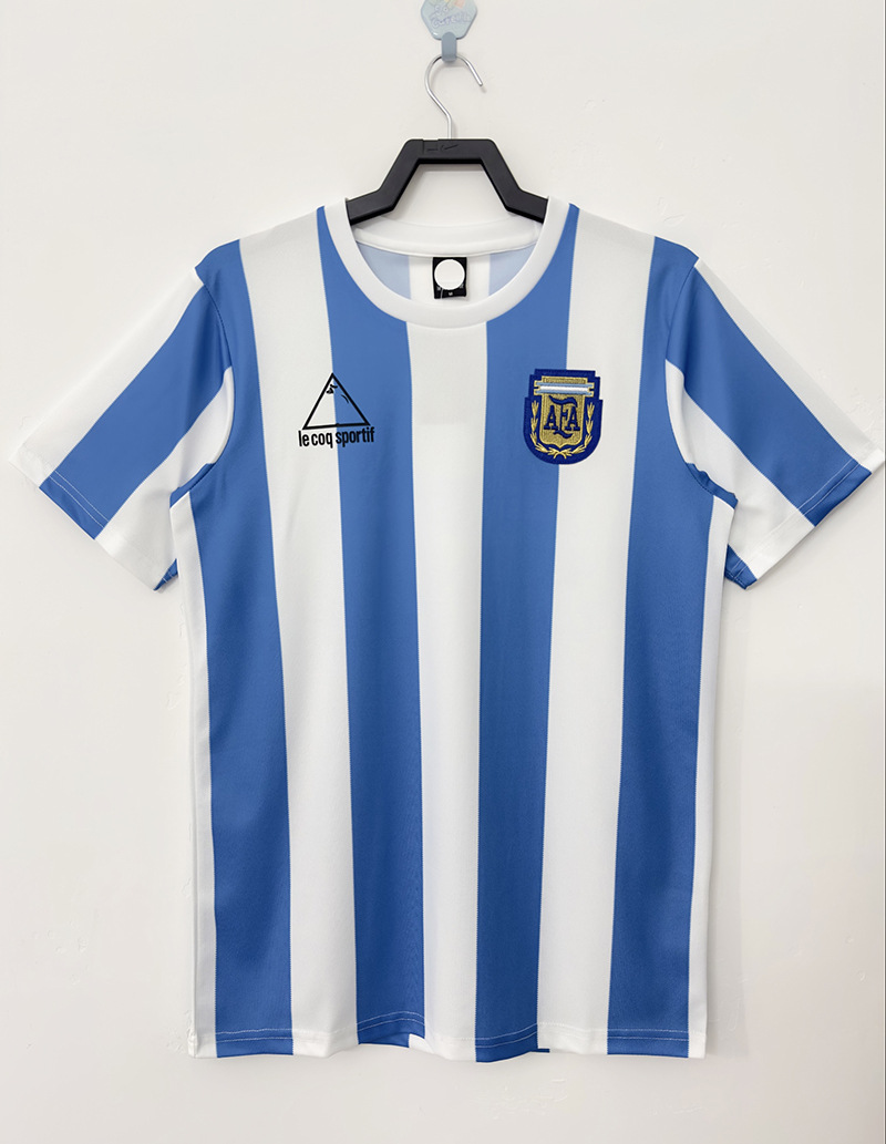 Camiseta retro clásica de la selección de la Copa del Mundo Argentina Brasil Francia Holanda Inglaterra Beckham manga corta