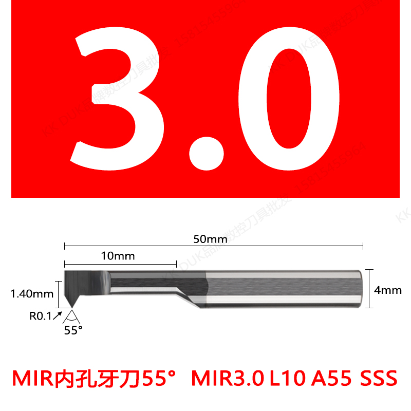 Superdur MIR tungsteno cortador de dientes de agujero pequeño acero inoxidable aleación de titanio SSS recubrimiento negro MIR3-MIR8.0