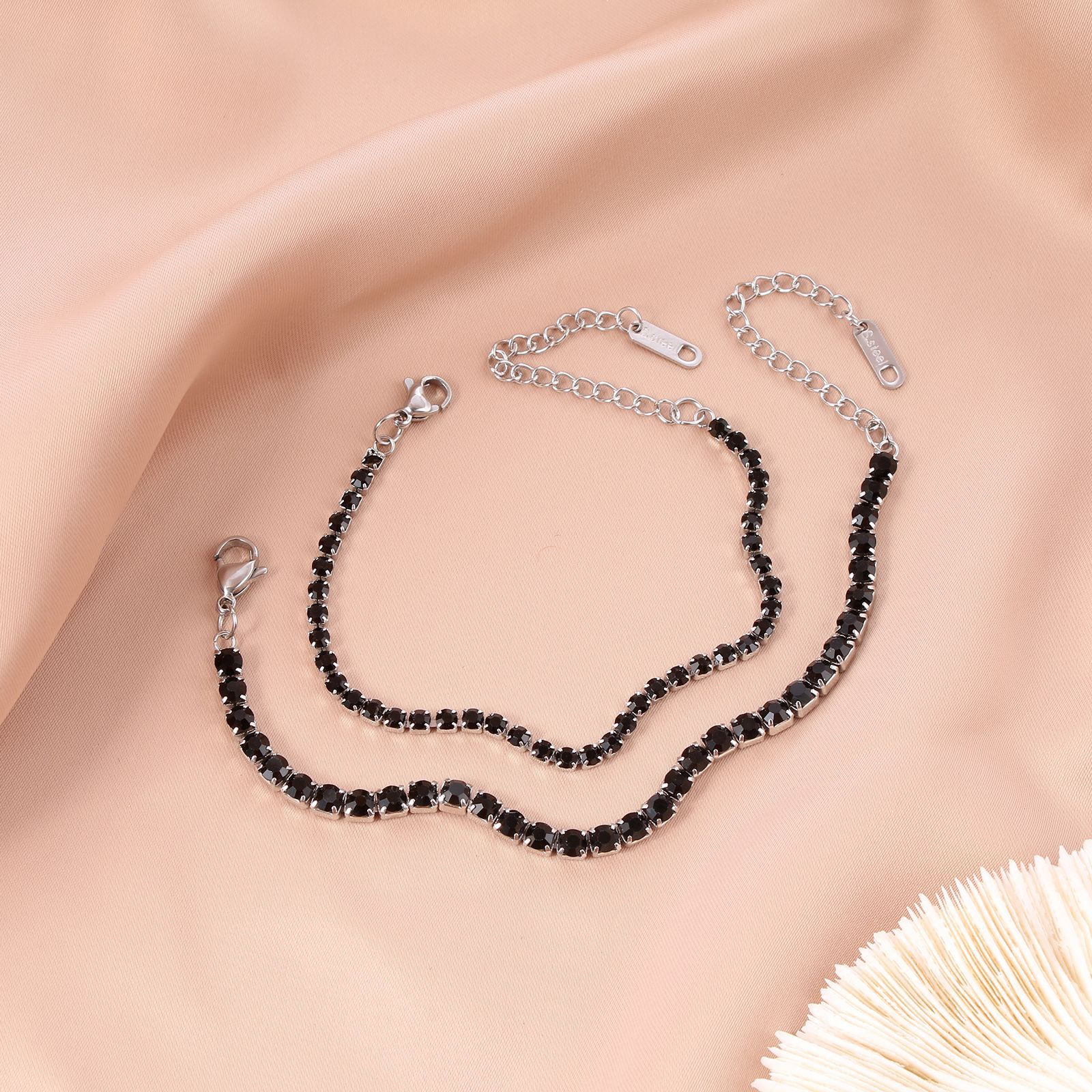 Lady Geometric Stainless Steel Diamond Bracelets 1 Piece