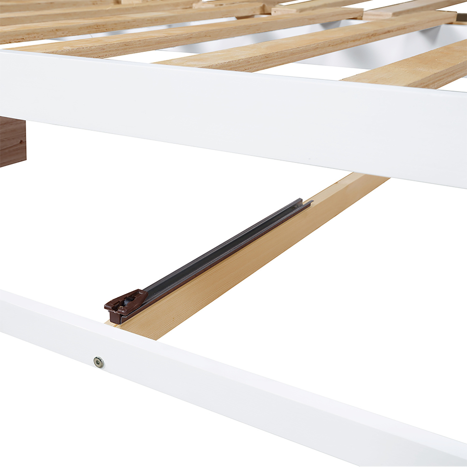 Categoría de dormitorio Cama de madera de hierro creativa moderna con sofá de almacenamiento plegable en una cama