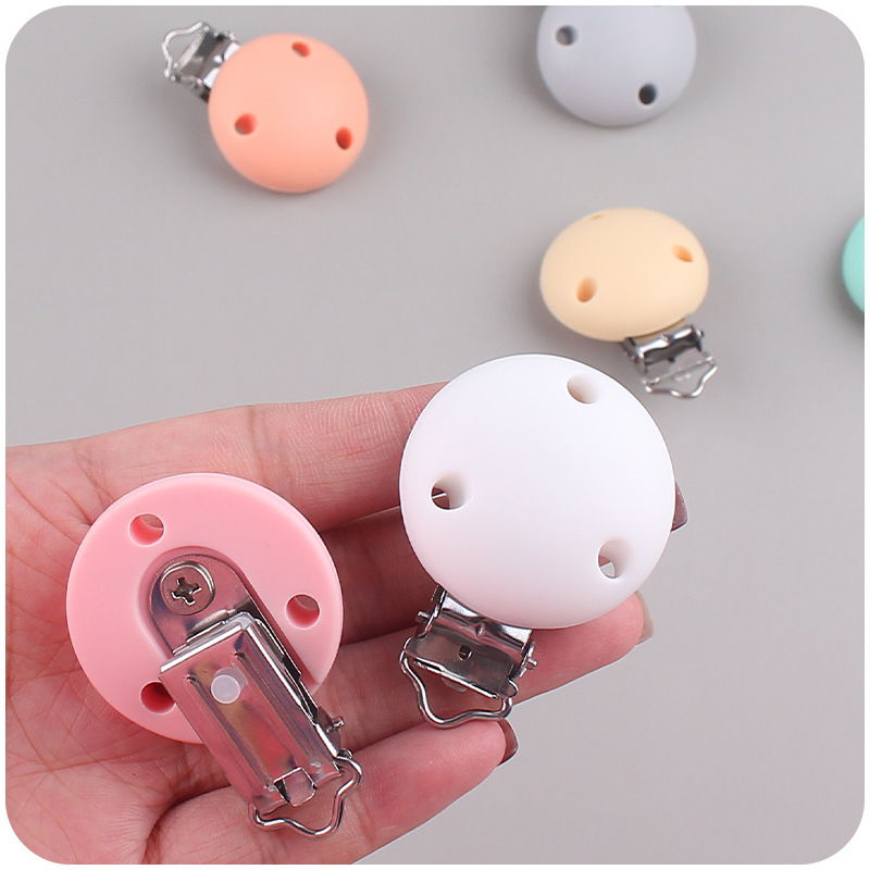 Bebé suministros de silicona chupete clip calmante bebé DIY35mm clip chupete cadena anti-gota accesorios de la cadena Nuevo