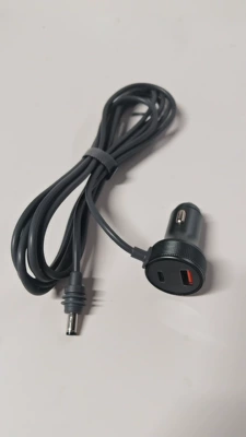Cross-Border New Starlinkmi3M Car Charging Cable to Dc Waterproof Power Cord Ni Mini Digital Display Aluminum Alloy Car Charger (Mobil şarj cihazları) - gray-qc30pd30w-digital-display-aluminum-alloy-car-chargerwaterproof-dc-head-cable-2m-18awg-national-standard-cable-gray
