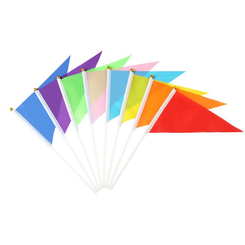 Маленький цветной флаг-Вымпел пятицветные Ручные игры ручной флаг цветной махающий руками Флаг маленький красный флаг маленький флаг оптом