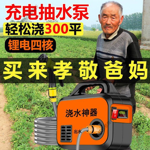 Small Rechargeable Water Pump for Watering Vegetable Gardens, Home-Use Lithium Battery Irrigation Machine