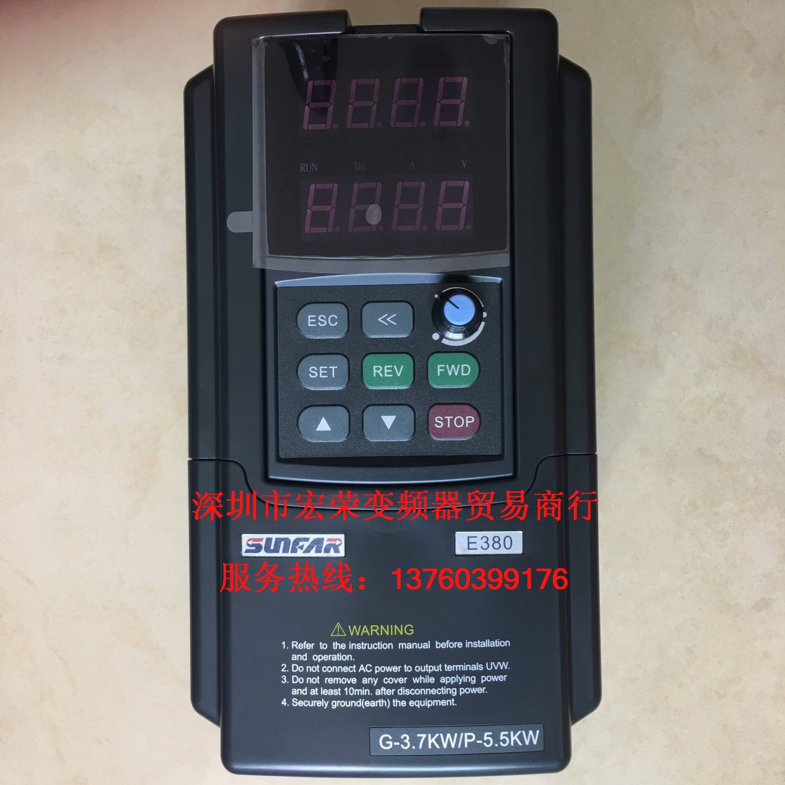 SUNFAR变频器E380-4T0037G/0055P G-3.7KW/P-5.5KW现货当天发货