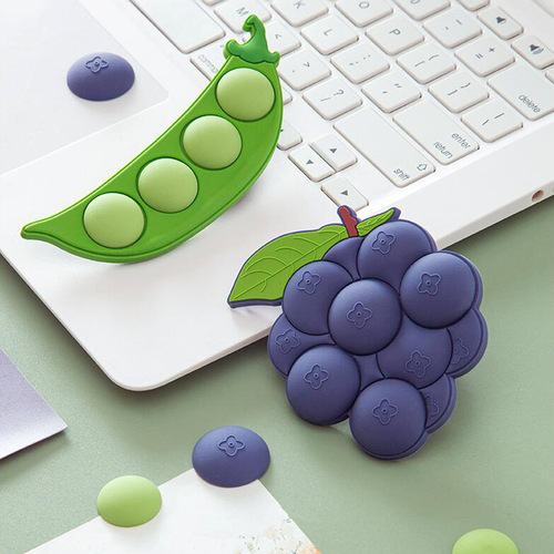 Pea Magnetic Refrigerator Magnet Blueberry PVC Soft Gel Message Sticky Note Writing Board Fastener Magnet Home Decor Accessory