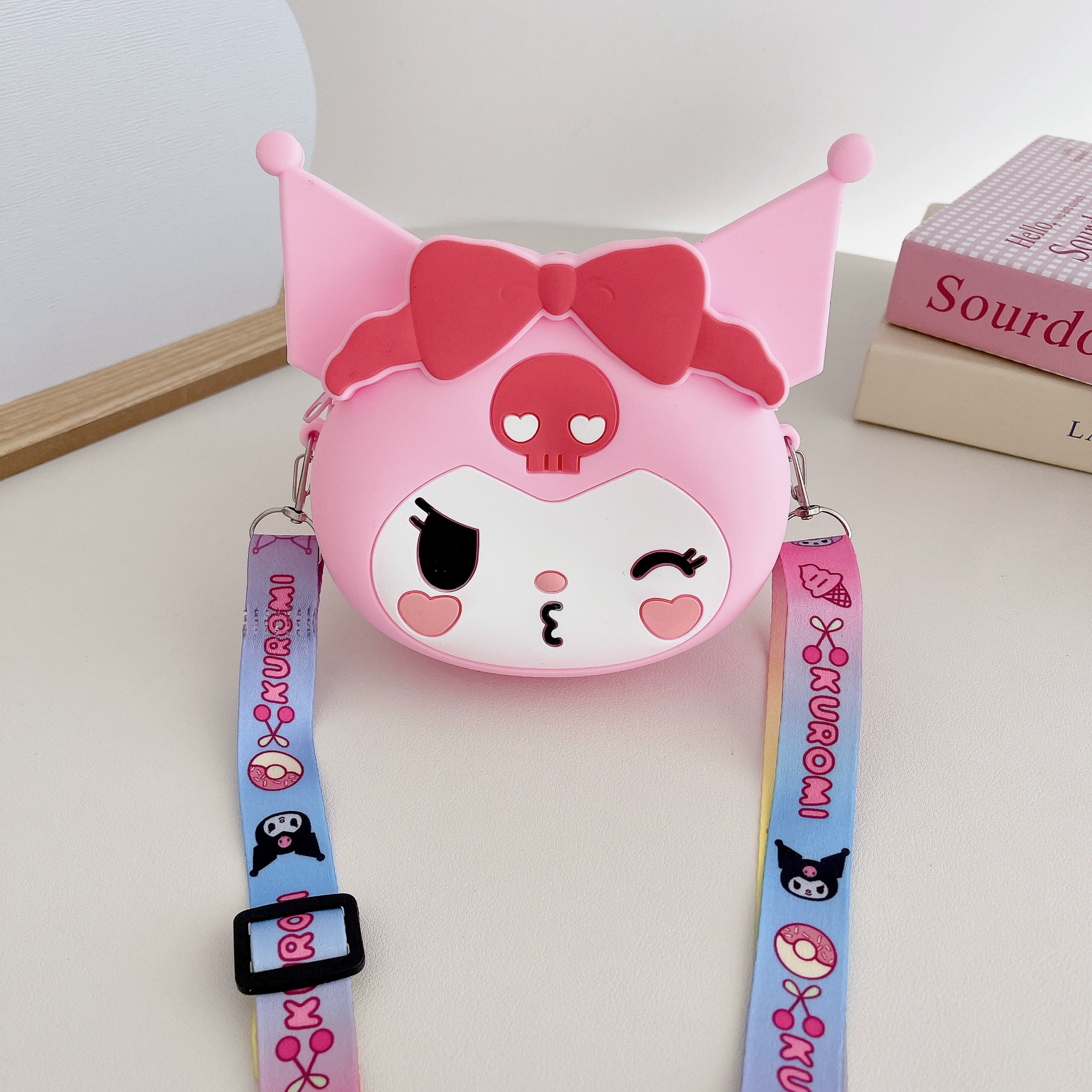 Children's bag, cartoon brand wallet, fashionable silicone shoulder bag