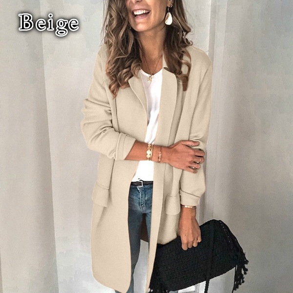 Women's Coat Long Sleeve Blazers Business Solid Color display picture 5