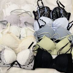 胸パッド付きのさまざまなスタイルの美しいバックブラ、シームレスな胸巻きベスト、キャミソール、女性用のショートワイヤーフリーブラ