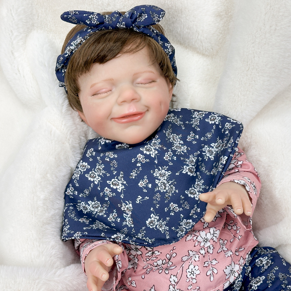 Muñeca renacida juguete de niña venta caliente 18 pulgadas imitación hecha a mano muñeca de bebé muñeca transfronteriza