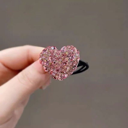 Exquisites Herz Haargummi Mit Strass Elegantes Haaraccessoire_voghion.com