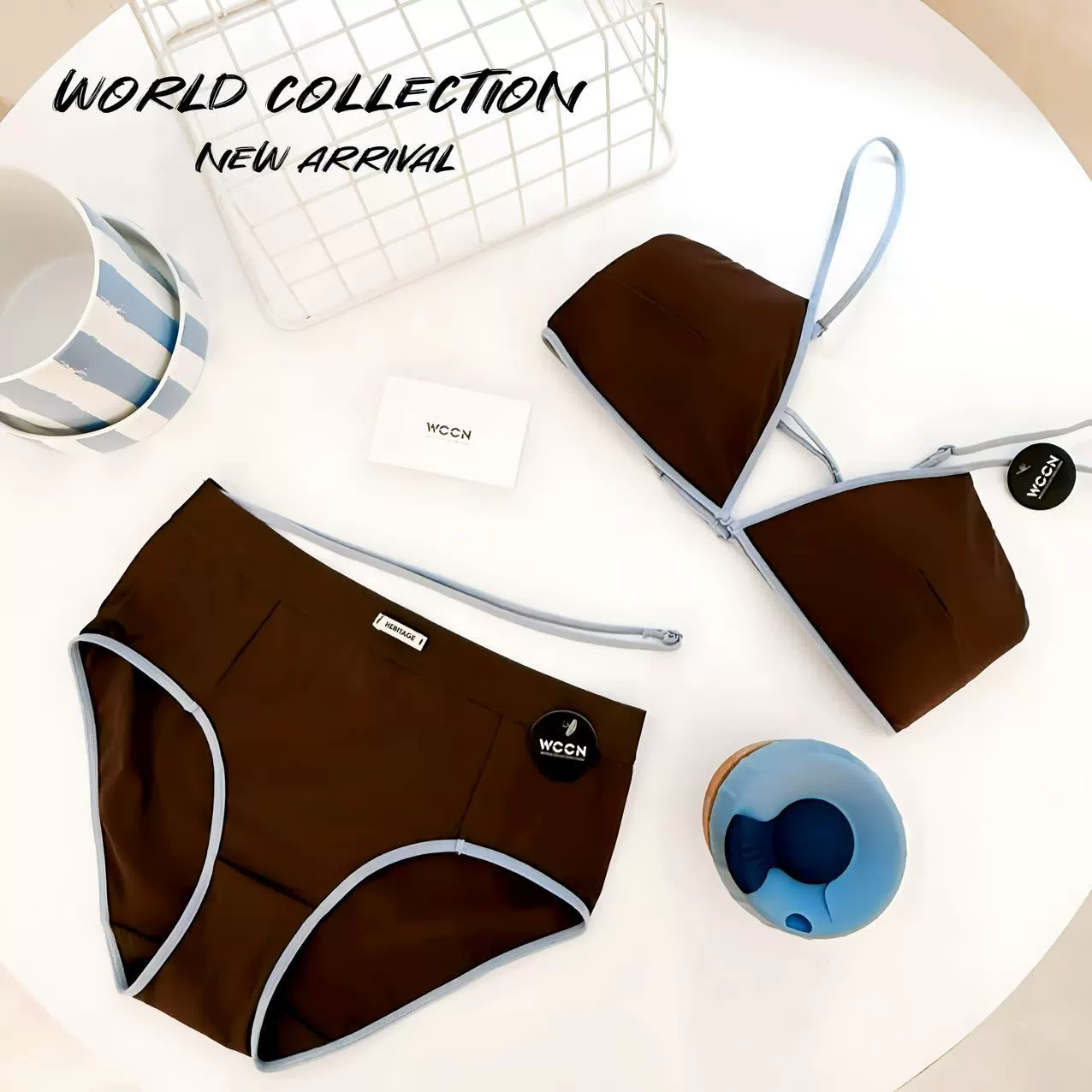 Underwear от WCCN Design, набор, минималистичный бюстгальтер, американский стиль, красивая спина