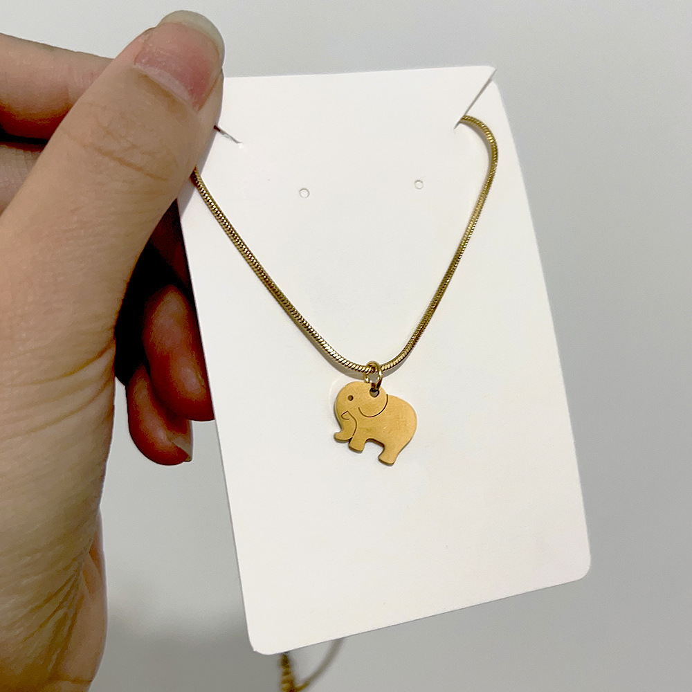 Simple Style Geometric Titanium Steel Plating Pendant Necklace 1 Piece