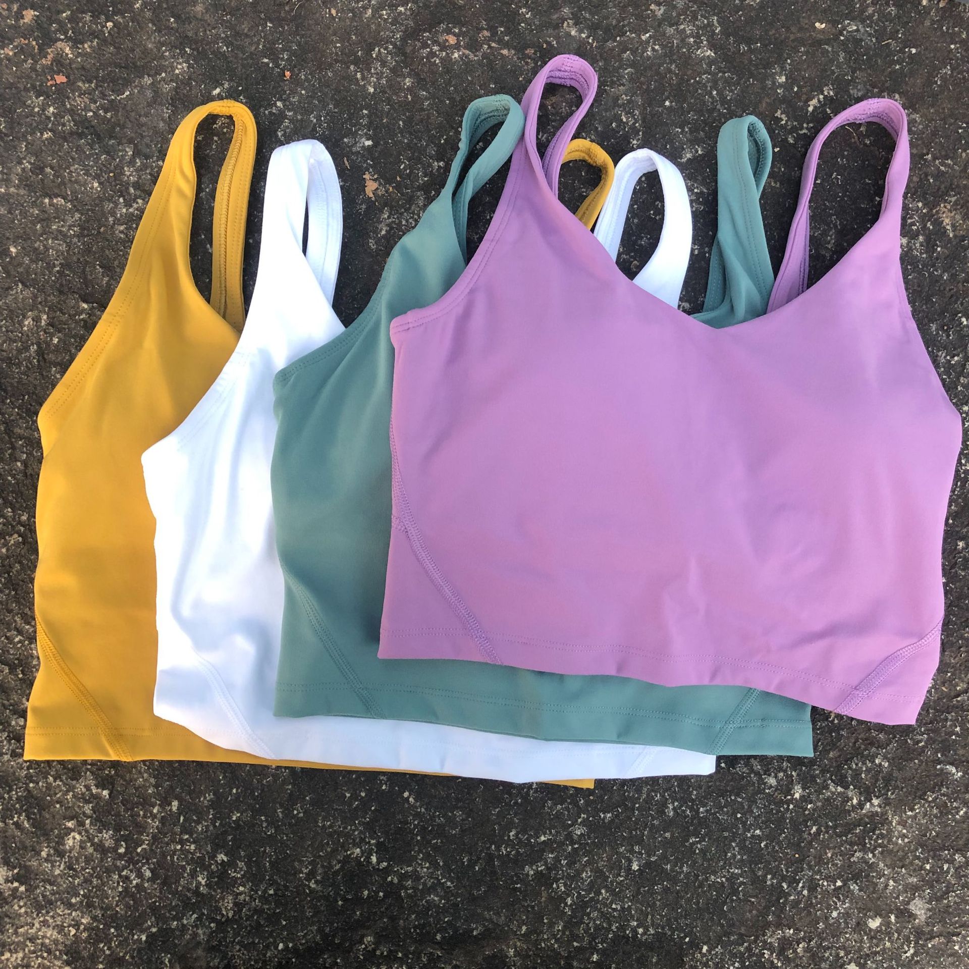 Women's Solid Color U-Shaped Sexy Back Fitness Yoga Training Tight Sports Underwear Breathable Running Vest TANK