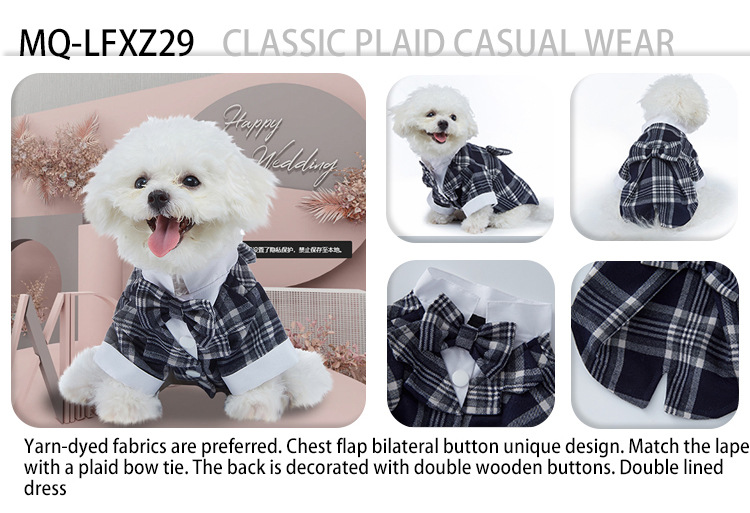 Formel hundeskjorte med slips til bryllup og jul_voghion.com