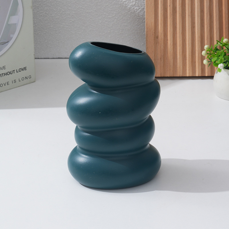 Jarrón de guijarros - azul