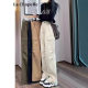 American Style Straight Overalls Women's 2024 Spring and Autumn New High Waist Loose Casual Short Wide Leg Pants