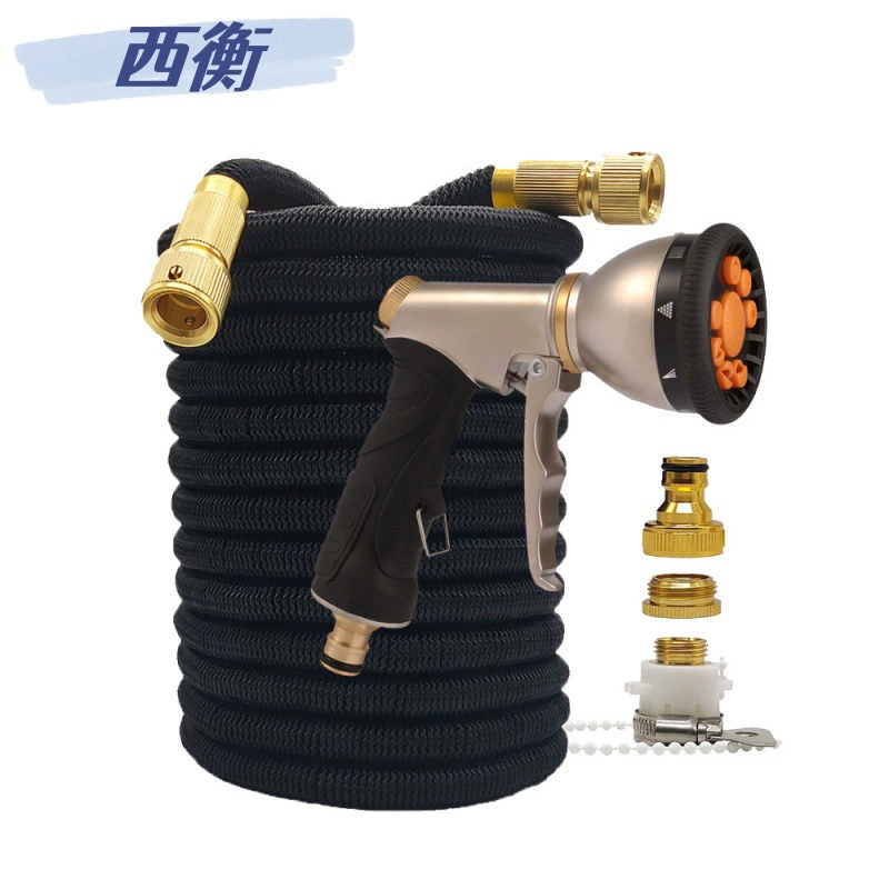 Амазонка садовая уборка сада полива волшебный телескопический садовый шланг 9 функция аэроспирали черный набор