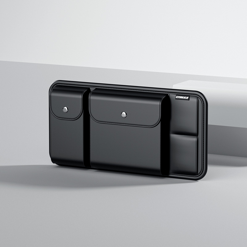 Car Sun Visor Storage Multi-functional Car Glasses Clip Holder In-car Driver's License Bag Bill Card Holder Storage Bag