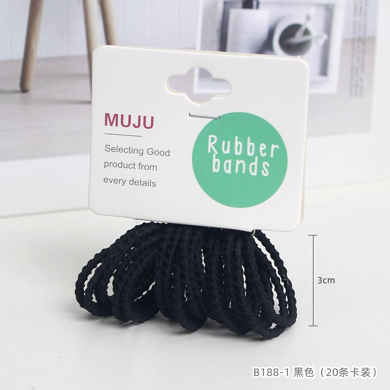 [Carga de tarjeta] sensación de alto nivel coreano de cabello de código de barras de moda de alta elasticidad de cabello anillo de cabello correa de cola de caballo