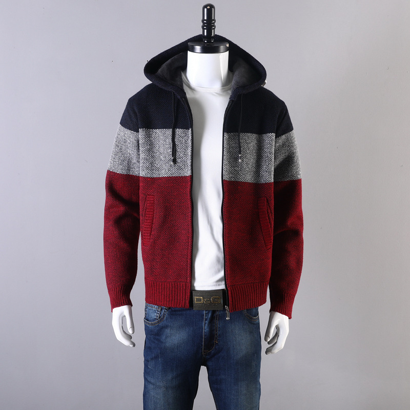 (Cross-border trading), (Wholesale), winter hoody, warm sweater, jacket with zipper for leisure, cardigan, oversize 5