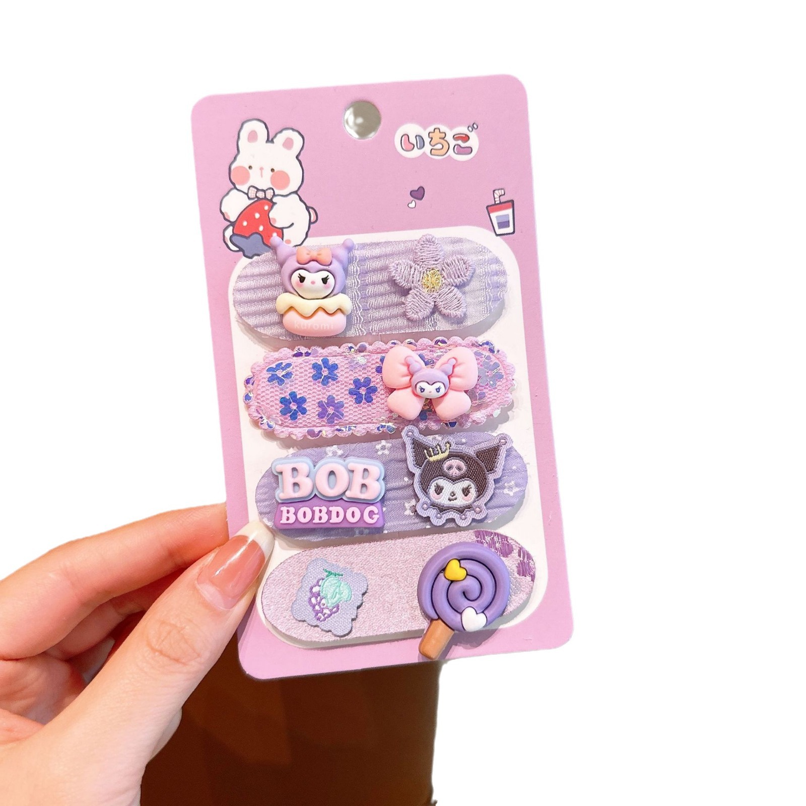 Niños nuevos velcro lindos dibujos animados Sanliou publica Koolomi chica detrás de la cabeza para terminar el pelo