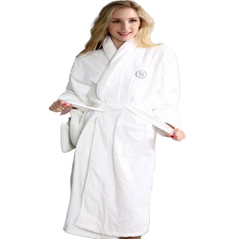 XKW BATHROBE 남성과 여성을위한 순수 코튼 목욕 가운 섹시한 목욕 가운 모든 코튼 파자마 커플의 중간 길이 5 성급 호텔 고급