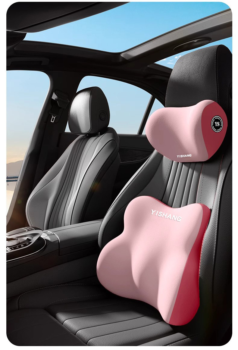 Car Lumbar Headrest Car Waist Protection Car Seat Back Cushion Car Seat Memory Foam Waist Cushion Car Neck Pillow